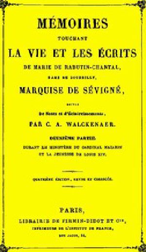 [Gutenberg 51364] • Mémoires touchant la vie et les écrits de Marie de Rabutin-Chantal, (2/6)